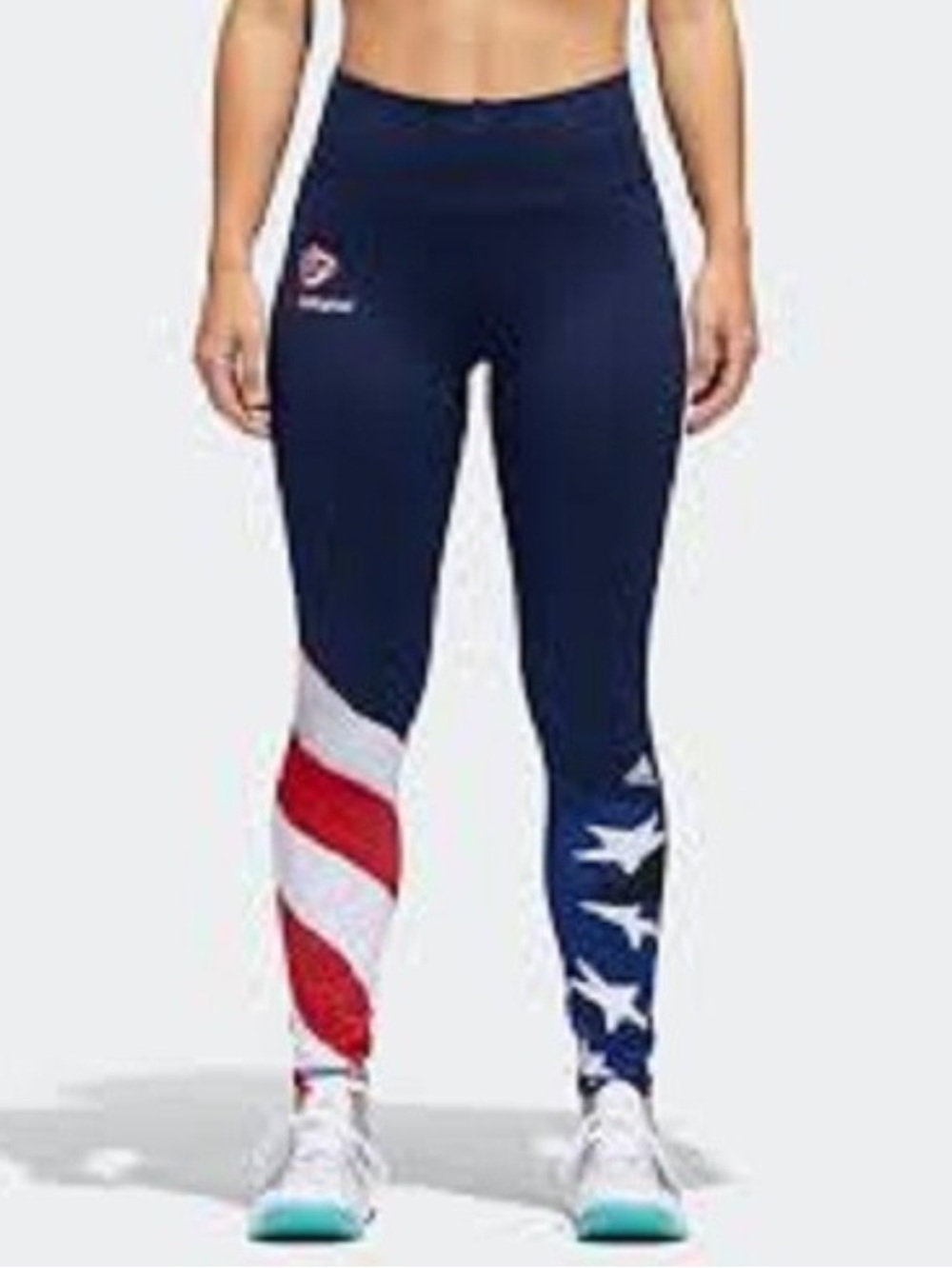 Adidas USA Volleyball Long Tights Leggings American Flag Large Tall